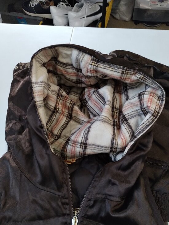 Apple Bottoms Hooded Belted Romper Brown Quilted Bling Size 5/6 - Picture 7 of 16